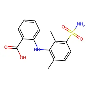Anthranilic acid, N-(3-sulfamoyl-2,6-xylyl)- structure