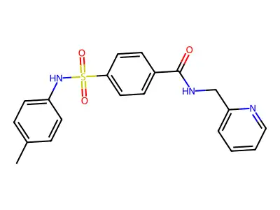 4-[(4-methylphenyl)sulfamoyl]-N-(pyridin-2-ylmethyl)benzamide structure