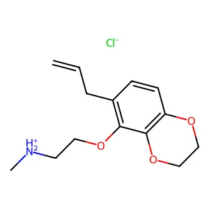 Ethylamine, 2-((6-allyl-1,4-benzodioxan-5-yl)oxy)-N-methyl-, hydrochloride structure
