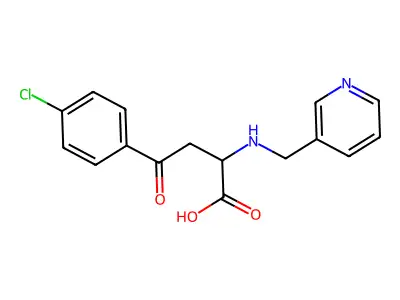 4-(4-Chlorophenyl)-4-oxo-2-((3-pyridylmethyl)amino)butanoic acid structure