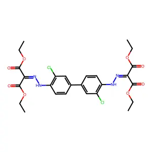 3,3'-Dichlorobenzidine diethyl malonate hydrazone structure