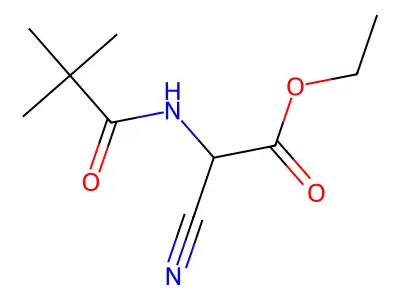 Ethyl cyano[(2,2-dimethylpropanoyl)amino]acetate structure