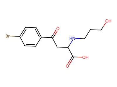 4-(4-Bromophenyl)-2-[(3-hydroxypropyl)amino]-4-oxobutanoic acid structure
