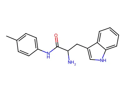 2-amino-3-(1H-indol-3-yl)-N-(4-methylphenyl)propanamide structure