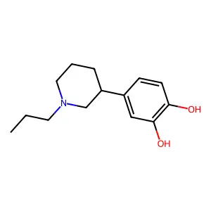 3-(3,4-dihydroxyphenyl)-N-n-propylpiperidine structure