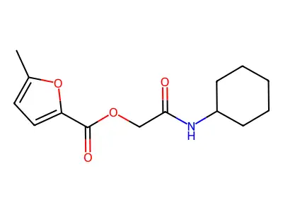 [2-(Cyclohexylamino)-2-oxoethyl] 5-methylfuran-2-carboxylate structure