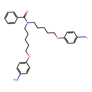 BENZAMIDE, N,N-BIS(5-(p-AMINOPHENOXY)PENTYL)- structure