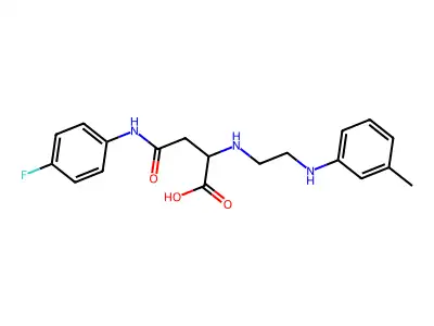 4-(4-Fluoroanilino)-2-[2-(3-methylanilino)ethylamino]-4-oxobutanoic acid structure