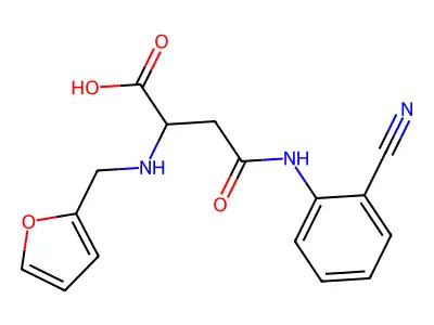4-(2-Cyanoanilino)-2-(furan-2-ylmethylamino)-4-oxobutanoic acid structure