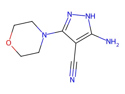 5-amino-3-(morpholin-4-yl)-1H-pyrazole-4-carbonitrile structure