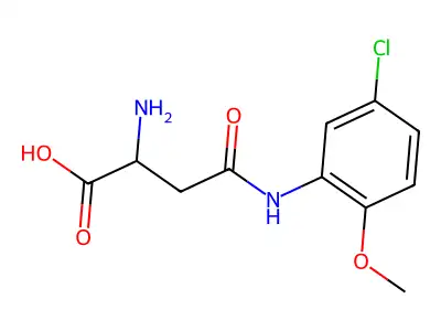 N-(5-chloro-2-methoxyphenyl)asparagine structure