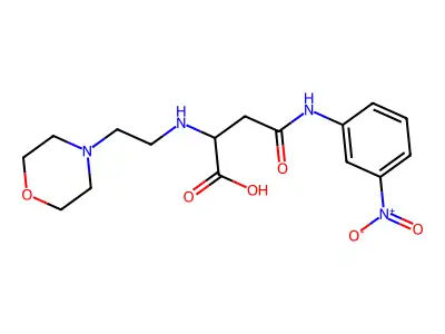 2-((2-Morpholinoethyl)amino)-4-((3-nitrophenyl)amino)-4-oxobutanoic acid structure