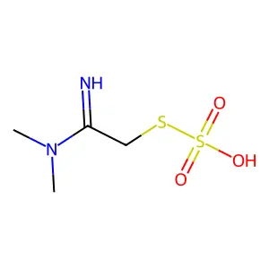 S-(2-(Dimethylamino)-2-iminoethyl) hydrogen thiosulfate structure