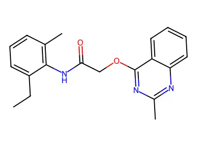 N-(2-ethyl-6-methylphenyl)-2-((2-methylquinazolin-4-yl)oxy)acetamide structure