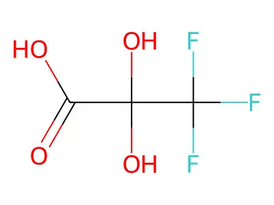3,3,3-Trifluoro-2,2-dihydroxypropanoic acid structure