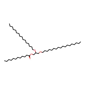 Dodecanoic acid, 2-(hexadecyloxy)-3-(octadecyloxy)propyl ester structure