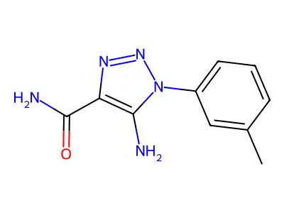 5-amino-1-(3-methylphenyl)-1H-1,2,3-triazole-4-carboxamide structure