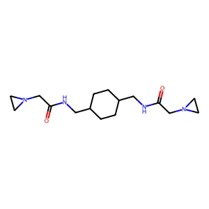 1-Aziridineacetamide, N,N'-(1,4-cyclohexylenedimethylene)bis- structure