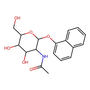 1-Naphthyl 2-acetamido-2-deoxy-beta-D-glucopyranoside structure