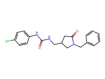 Urea, N-(4-chlorophenyl)-N'-((5-oxo-1-(phenylmethyl)-3-pyrrolidinyl)methyl)- structure