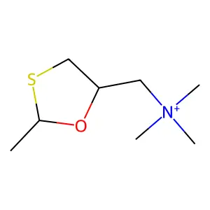 2-Methyl-5-((dimethylamino)methyl)-1,3-oxathiolane methiodide structure