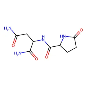 Pyroglutamyl-asparaginamide structure
