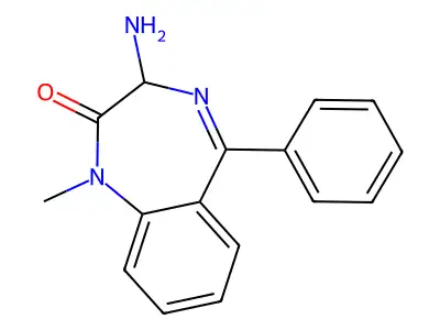 3-Amino-1-methyl-5-phenyl-1H-benzo[E][1,4]diazepin-2(3H)-one structure