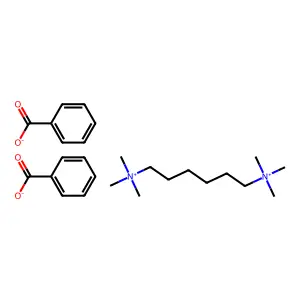 Ammonium, hexamethylenebis(trimethyl-, dibenzoate structure