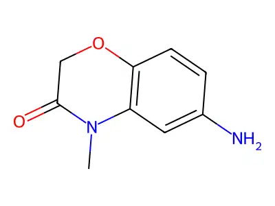 6-amino-4-methyl-3,4-dihydro-2H-1,4-benzoxazin-3-one structure