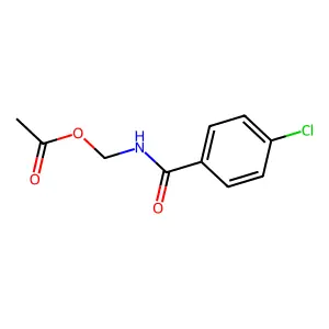 N-(acetoxymethyl)-4-chlorobenzamide structure