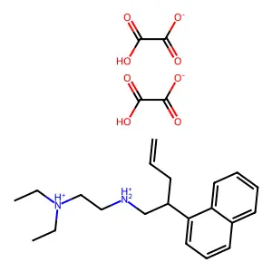1-Naphthaleneethylamine, N-(2-diethylaminoethyl)-beta-(2-propenyl)-, bioxalate structure
