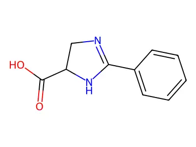 2-Phenyl-4,5-dihydro-1H-imidazole-4-carboxylic acid structure