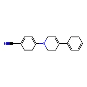 Benzonitrile, 4-(4-phenyl-1,2,5,6-tetrahydro-1-pyridyl)- structure