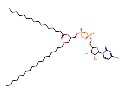 ara-CDP-1-O-octadecyl-2-O-palmitoyl-sn-glycerol structure