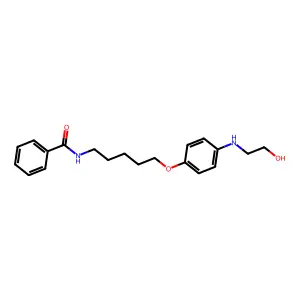 Benzamide, N-(5-(p-((2-hydroxyethyl)amino)phenoxy)pentyl)- structure
