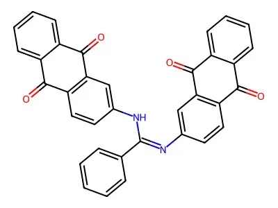 N,N'-Bis(2-anthraquinonyl)benzamidine structure