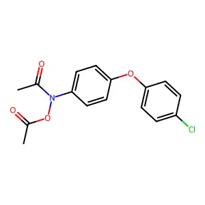 Acetamide, N-(acetyloxy)-N-(4-(4-chlorophenoxy)phenyl)- structure
