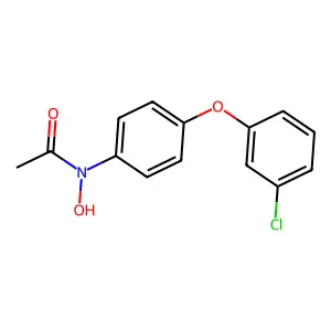 Acetamide, N-(4-(3-chlorophenoxy)phenyl)-N-hydroxy- structure