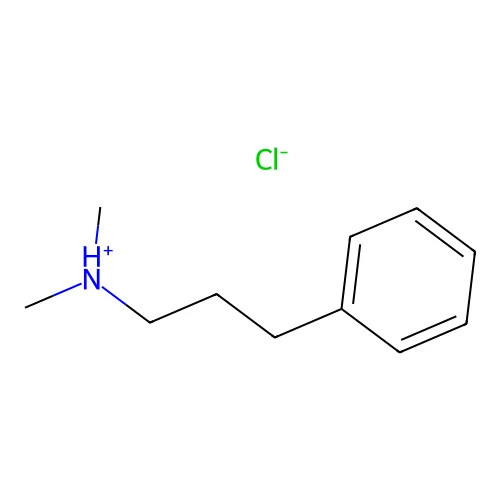 Propylamine, N,N-dimethyl-3-phenyl-, hydrochloride structure