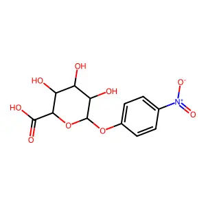 p-Nitrophenyl beta-D-glucuronide structure