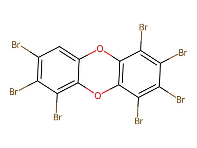 1,2,3,4,6,7,8-Heptabromodibenzo-p-dioxin structure