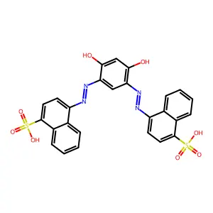 1-Naphthalenesulfonicacid, 4,4'-[(4,6-dihydroxy-1,3-phenylene)bis(azo)]bis- (9CI) structure