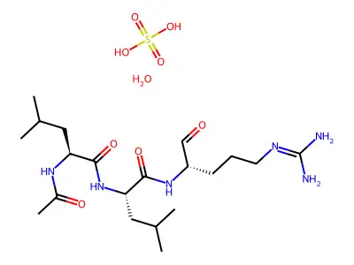 Acetyl-leucyl-leucyl-argininal structure