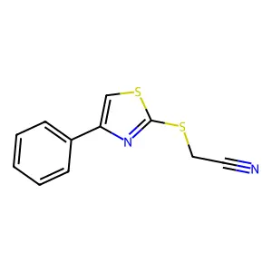 2-[(4-Phenyl-1,3-thiazol-2-yl)sulfanyl]acetonitrile structure