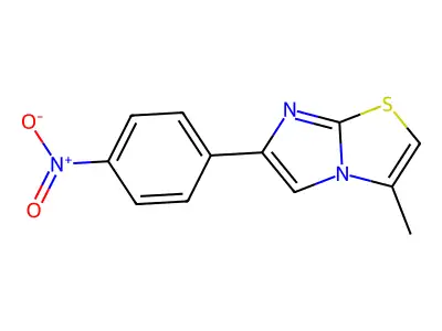Imidazo[2,1-b]thiazole, 3-methyl-6-(4-nitrophenyl)- structure