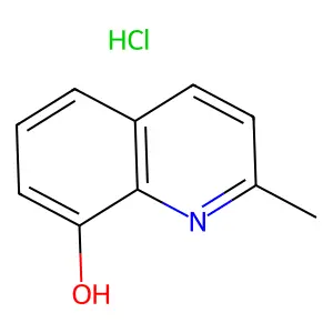 8-Quinolinol, 2-methyl-, hydrochloride (1:1) structure