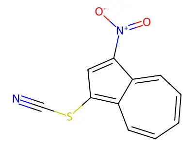 3-Nitro-1-azulenyl thiocyanate structure