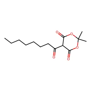 5-Octanoyl-2,2-dimethyl-1,3-dioxane-4,6-dione structure