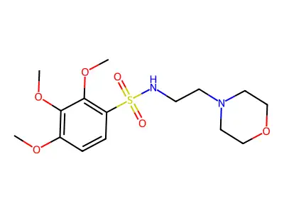 Benzenesulfonamide, N-(2-(4-morpholinyl)ethyl)-2,3,4-trimethoxy- structure