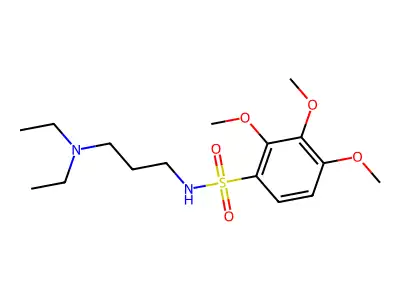 Benzenesulfonamide, N-(3-(diethylamino)propyl)-2,3,4-trimethoxy- structure